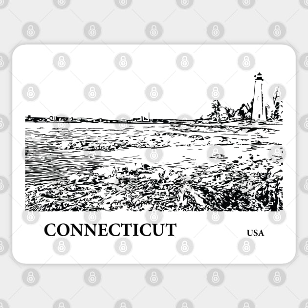 Connecticut USA Sticker by Lakeric